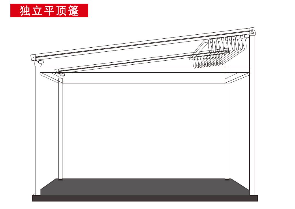 希旭智能折疊篷 獨(dú)立平頂篷